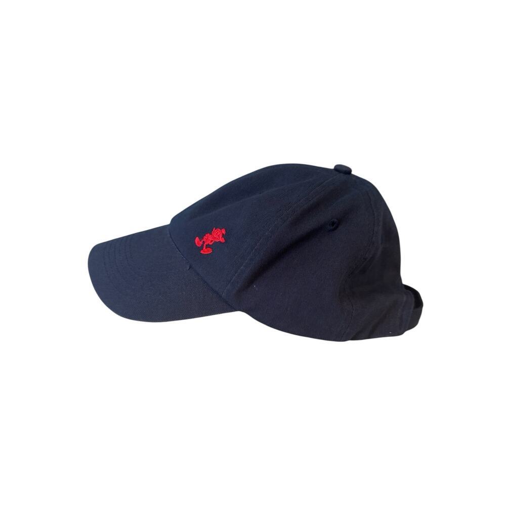 Disney Parks Mickey Mouse Red Embroidered Navy Baseball Hat Adjustable Cap Adult